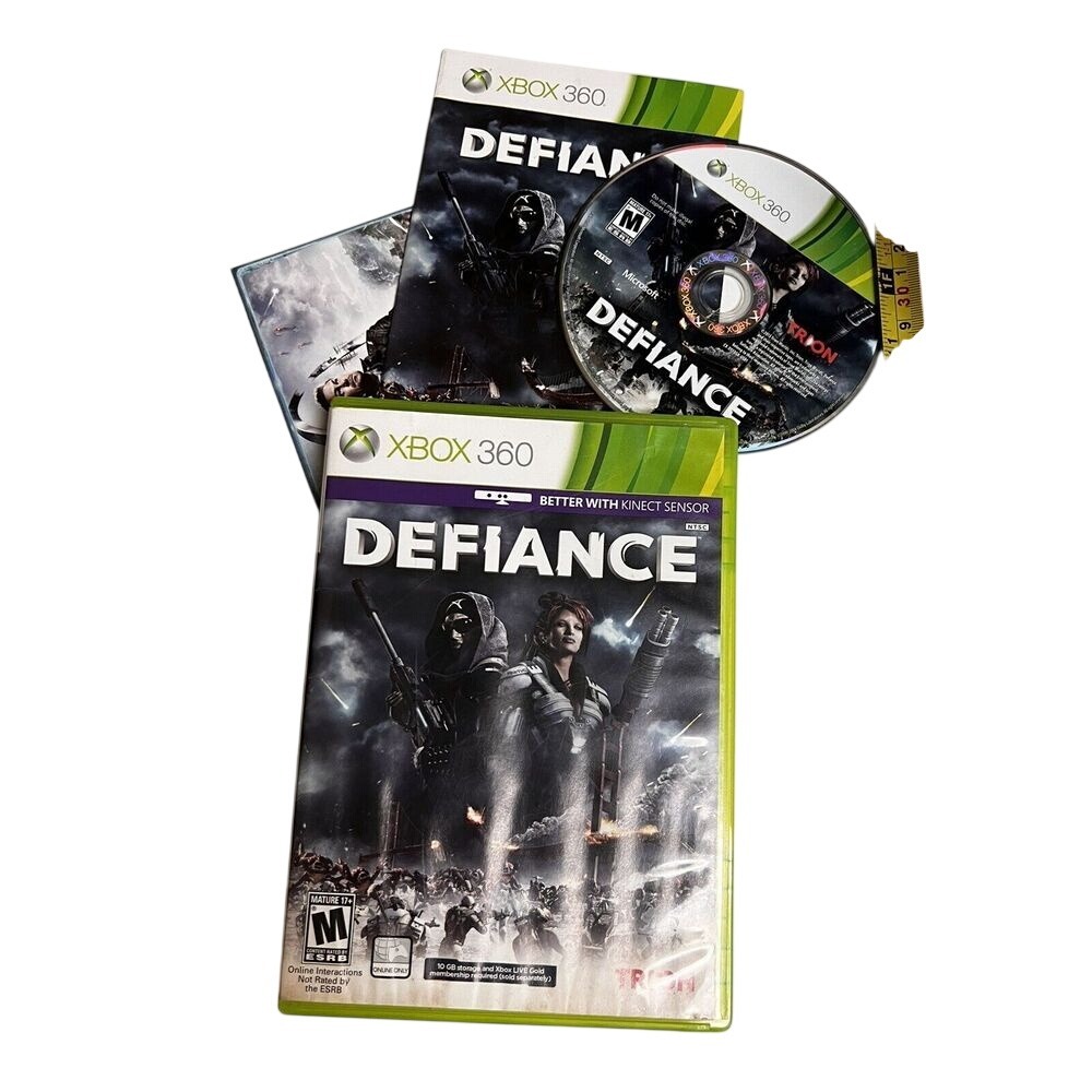 Defiance‎ Xbox 360 Game Trion Worlds Microsoft Sci-Fi MMO Shooter With Manual